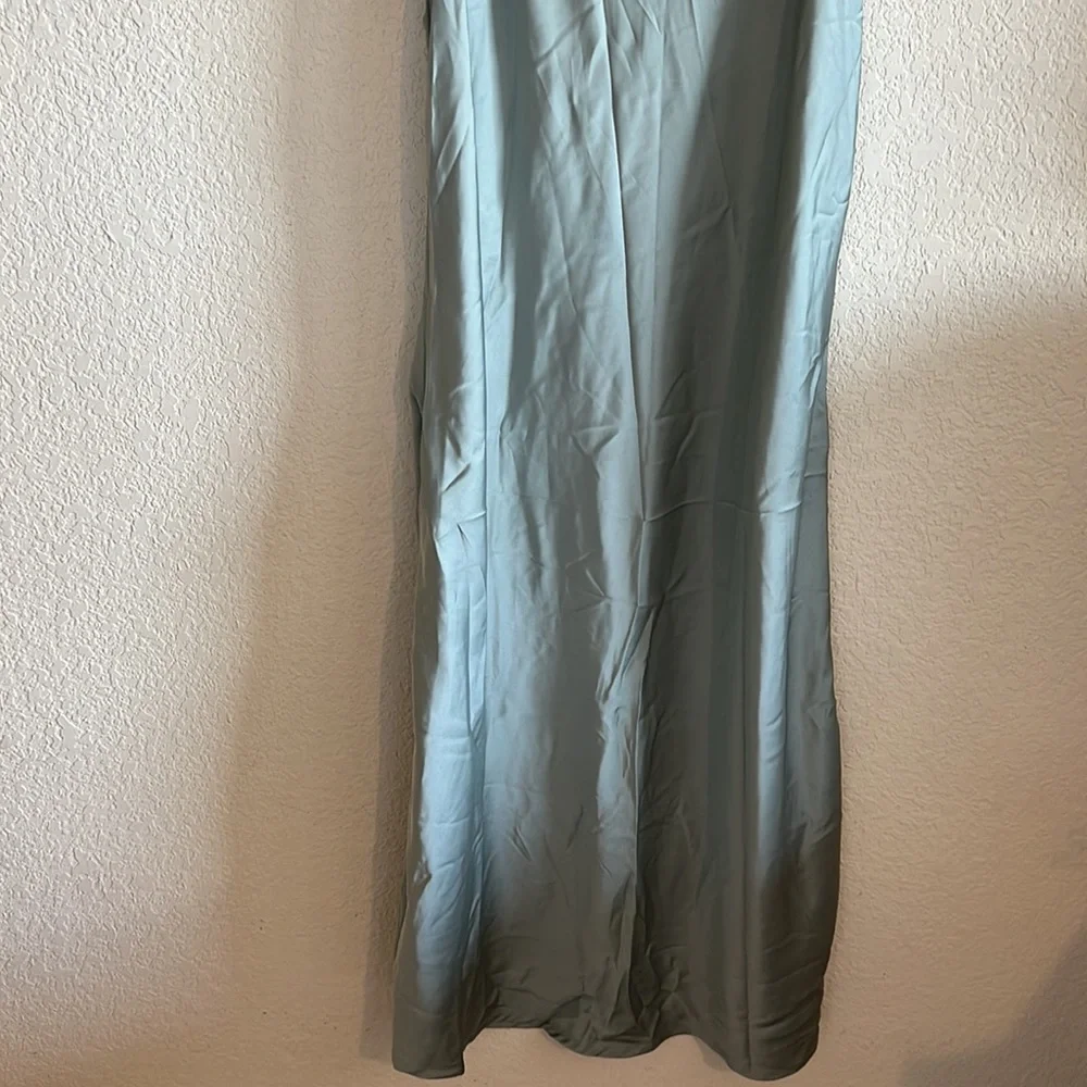 AllSaints Tierney Slip Dress in Flint Blue midi dress size large - Picture 4 of 10